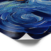 Poster La nuit étoilée - Golden Retriever Dog 003 - Qian (Coin)