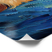 Poster La nuit étoilée - Goldendoodle Dog 003 - Qian wan (Coin)