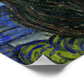 Poster La nuit étoilée par Vincent Van Gogh (Coin)