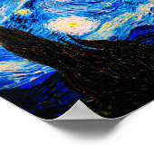 Poster La nuit étoilée par Vincent Van Gogh (Coin)