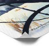 Poster La nuit hivernale du hibou du cri (Coin)