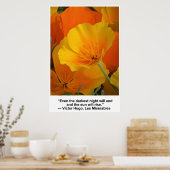 Poster La ... nuit se terminera, Victor Hugo cite, Poppie (Cuisine)