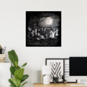 Poster La nuit sur le cimetière - Angel avec Diable (Bureau à domicile)