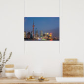 Poster La nuit tombe sur Shanghai Chine (Cuisine)