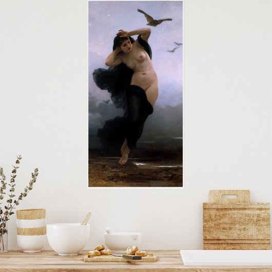 Poster La Nuit William-Adolphe Bouguereau (Cuisine)