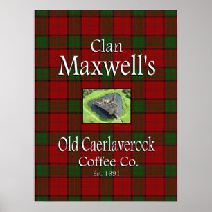 Poster La Old Caerlaverock Coffee Co. de Clan Maxwell.
