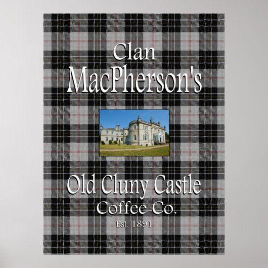 Poster La Old Clan MacPherson's Cluny Castle Coffee Co. (Devant)