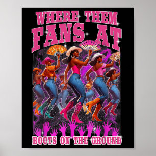 Poster Là Où Ils Vont À Des Bottes Sur Le Terrain Des Fil