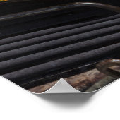 Poster La paella est cuite sur un cadeau grill pour le ch (Coin)