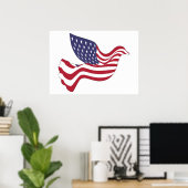 POSTER LA PAIX AMÉRICAINE DOVE (Bureau à domicile)