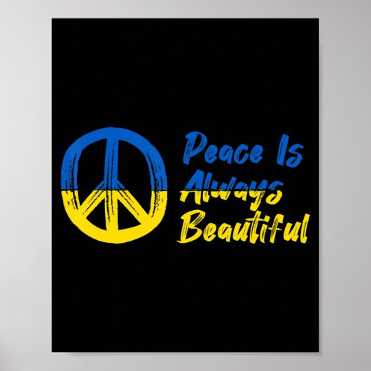 Poster La Paix Avec Le Soutien De L'Ukraine (Devant)