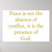 Poster La paix n'est pas l'absence de conflit... (Devant)
