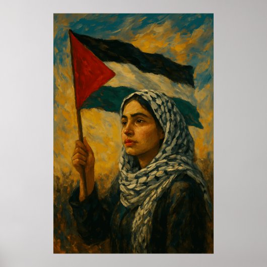 Poster La Palestine se tient debout | Elle sera libre (Devant)