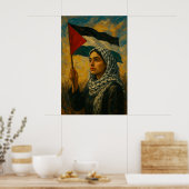 Poster La Palestine se tient debout | Elle sera libre (Cuisine)