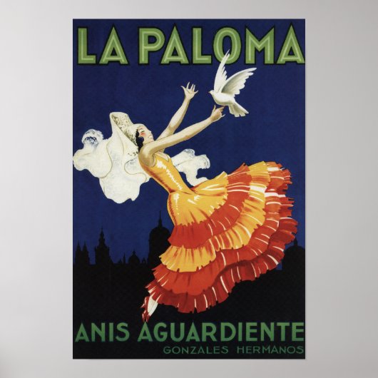 Poster La Paloma - Anis Aguardiente Promotionnels (Devant)