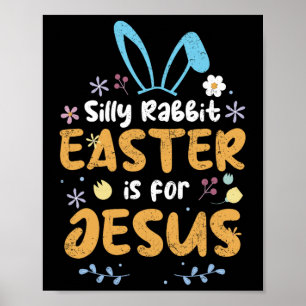 Poster La Pâque Du Lapin Silencieux Est Pour Jésus Pâques