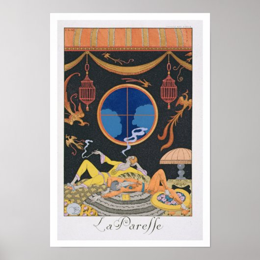 Poster La Paresse, 1924 (tirage pochoir) (Devant)