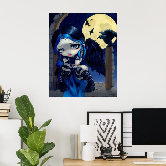 Poster La Parole murmurée Lenore ART IMPRIMER fée gothiqu (Bureau à domicile)