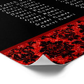 Poster La Parties scintillant Damask Las Vegas Mariage Co (Coin)