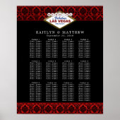 Poster La Parties scintillant Damask Las Vegas Mariage Co (Devant)