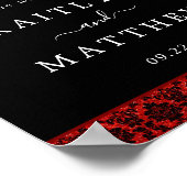 Poster La Parties scintillant Damask Las Vegas Mariage Co (Coin)