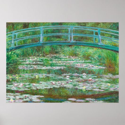 Poster La passerelle japonaise par Claude Monet (Devant)