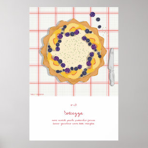Poster La passion de la cuisine avec crostata, tarte ital