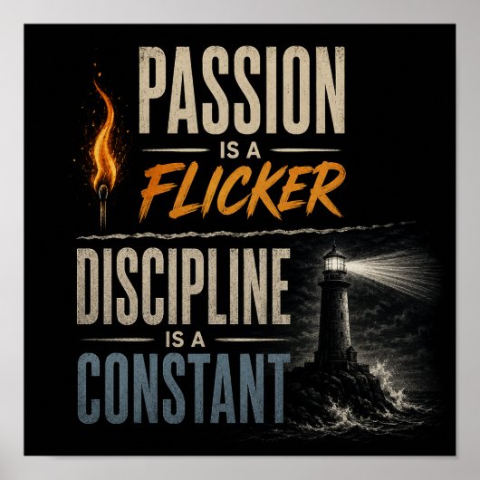 Poster "La passion est un éclair, la discipline est une c (Devant)