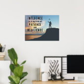 Poster La patience de l'influence - Inspirationnel (Bureau à domicile)