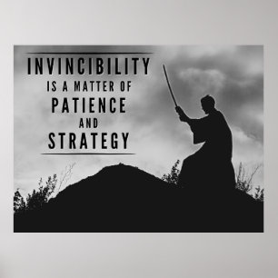 Poster La patience de l'invincibilité - Inspirationnel