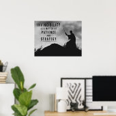 Poster La patience de l'invincibilité - Inspirationnel (Bureau à domicile)