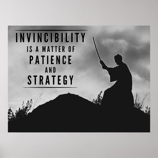 Poster La patience de l'invincibilité - Inspirationnel (Devant)