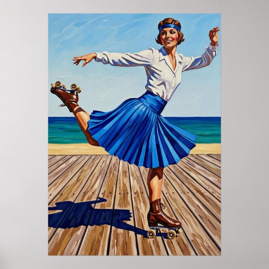 POSTER LA PATINEUSE À ROULETTES (Devant)
