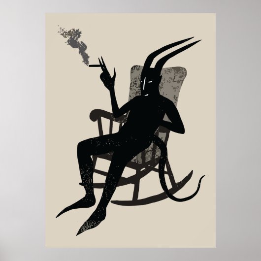 Poster La pause du diable – Illustration de dark humor (Devant)