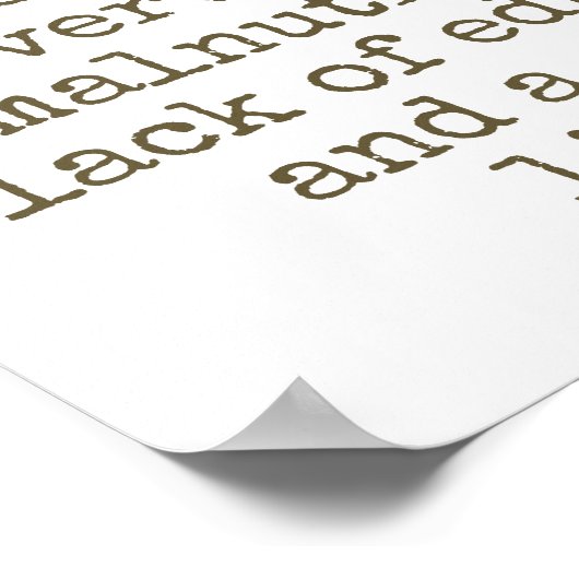 Poster La Pauvreté N'Est Pas Seulement Une Question D'Arg (Coin)