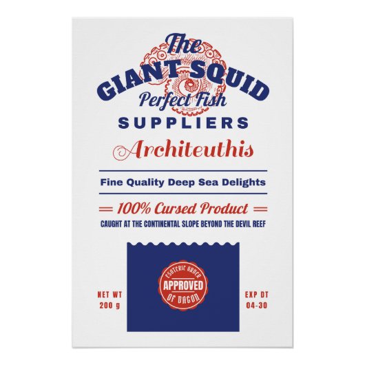 Poster La Pêche Au Calmar Géant Innsmouth (Devant)