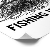 Poster La pêche est amusante Nid d'oiseau drôle  (Coin)