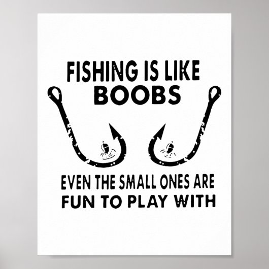 Poster La pêche est comme les seins, même les petits sont (Devant)