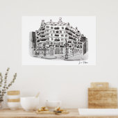 Poster La Pedrera - Casa Milá (Barcelona (Cuisine)