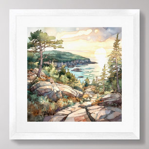 Poster La peinture aquarelle du parc national Acadia