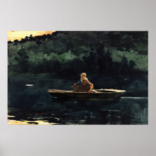 Poster La peinture aquarelle The Rise de Winslow Homer