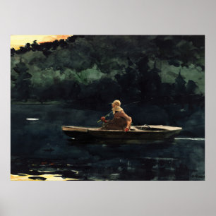 Poster La peinture aquarelle The Rise de Winslow Homer