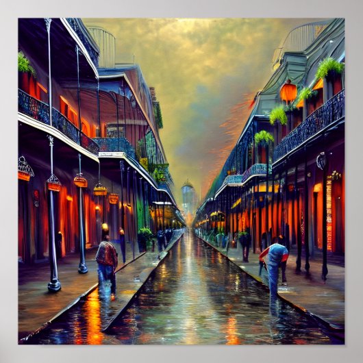 Poster La peinture Art numérique du quartier français (Devant)