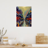 Poster La peinture Art numérique du quartier français (Cuisine)