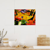 Poster La peinture de Franz Marc, La vache jaune (Cuisine)