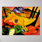 Poster La peinture de Franz Marc, La vache jaune (Devant)