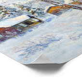 Poster La peinture de Noël de la ferme d'hiver (Coin)