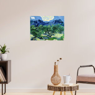 Poster La peinture de Van Gogh, Oliviers avec Alpilles