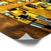 Poster La peinture Kiss comme un mur frappant (Coin)