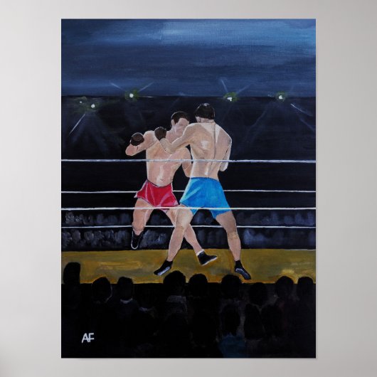 Poster La peinture Les Boxeurs par Alfred Fox (Devant)